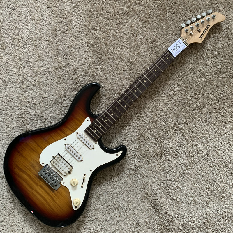 FERNANDES 费尔南德斯电吉他虎纹日落色库存显旧22品瑕疵装饰道具