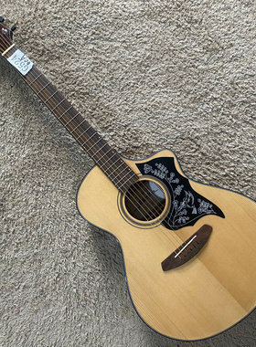 佐乐 Zoller 40寸云杉桃花心木电箱全单板民谣木吉他缺角GF桶微瑕