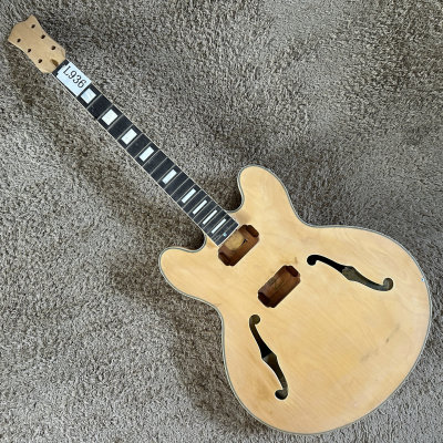 335款薄体半空心爵士JAZZ 电吉他半成品 F孔库存 22品 微瑕疵