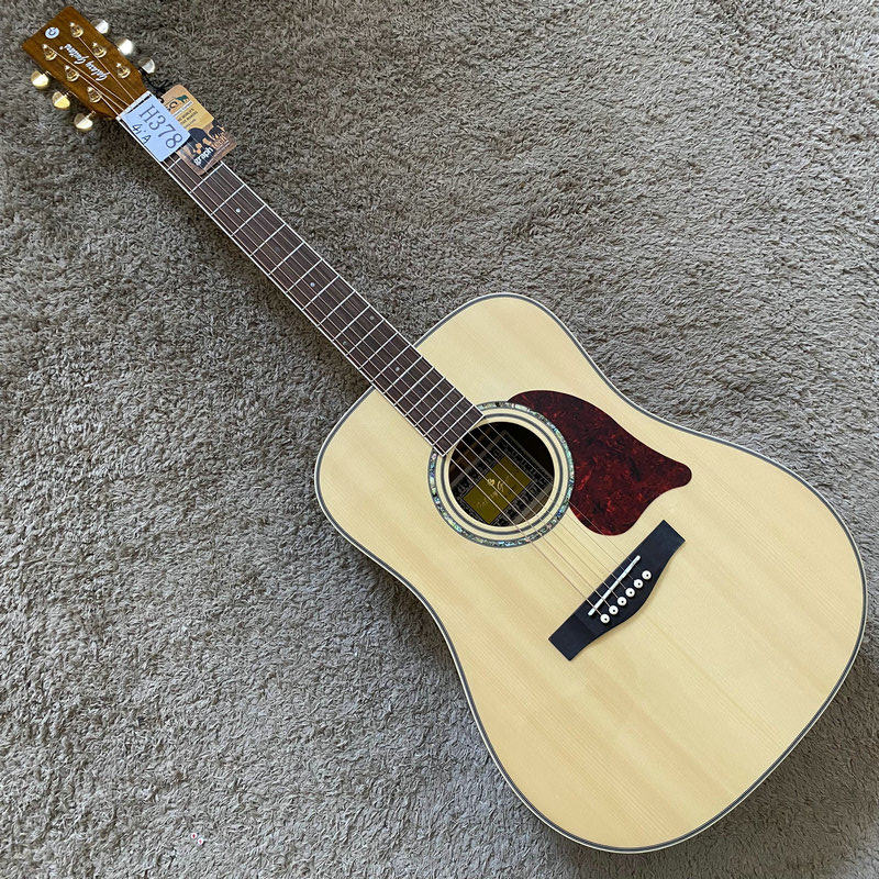 高品质 Galaxy 41寸云杉相思木全单板民谣木吉他Grover钮圆角专业