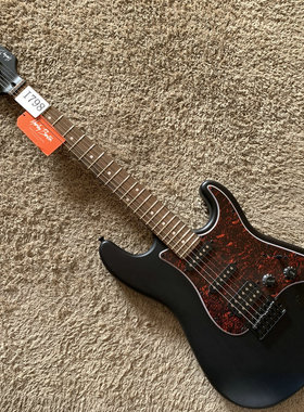 德国Harley Benton  ST 电吉他单摇黑色哑光单单双拾音器酒红护板