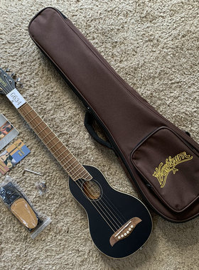 美国 Washburn 勇士34英寸云杉民谣木吉他面单板旅行琴带包微瑕疵