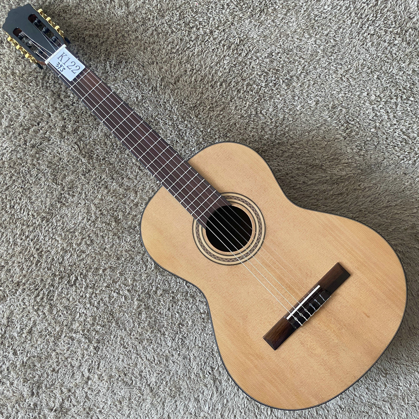 出口云杉玫瑰木古典吉他面单板39英寸 4/4 琴颈可调原木色 圆角