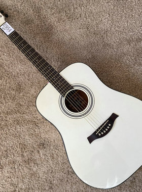 极风 Blast 云杉桃花芯木合板民谣木吉他41寸库存D桶白色入门微瑕