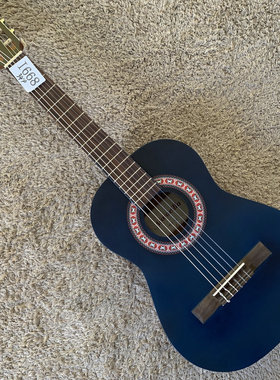Maravilla 云杉桃花芯古典吉他合板34英寸儿童旅行 微瑕透明蓝色