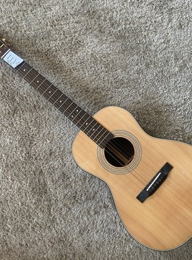 Hagstrom 38英寸PARLOR桶 云杉玫瑰木跨界面单板民谣木吉他原木色