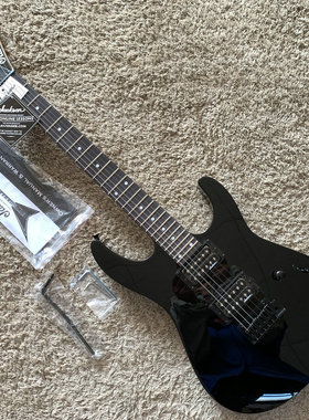 正品 JACKSON JS12 杰克逊 电吉他小双摇 24品亮黑色 初学入门