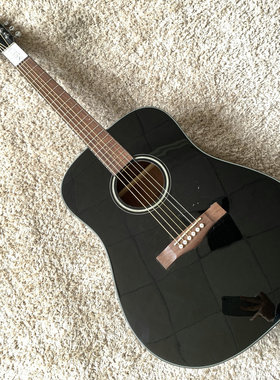 Fen-der F家  CD60 41英寸云杉木民谣木吉他合板库存黑色微瑕