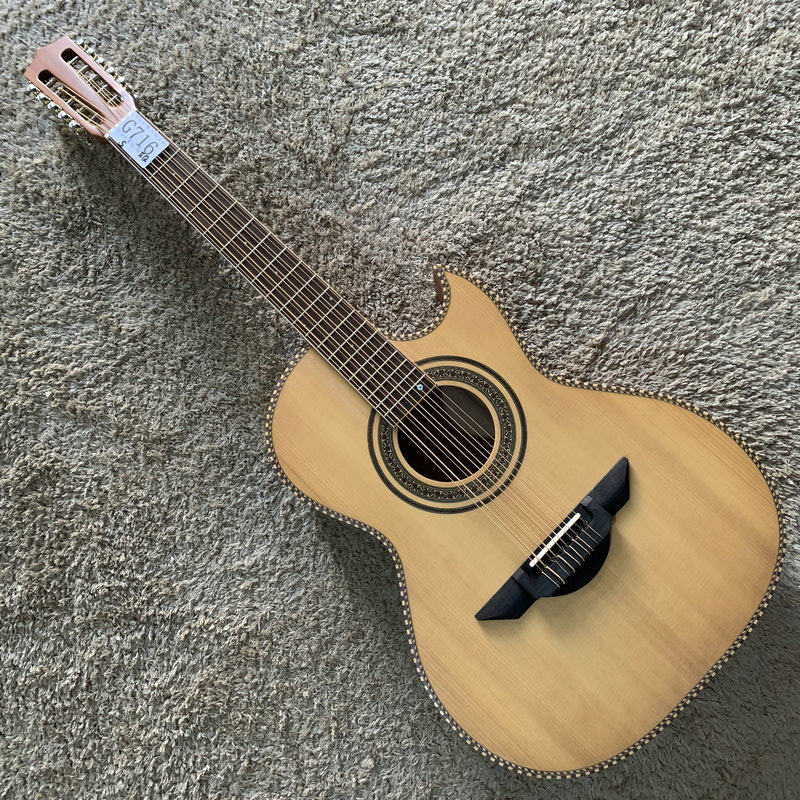 十弦云杉桃花芯木民谣木吉他面单板跨界渔夫电箱 钢弦20品 瑕疵·,乐器/吉他/钢琴/配件,吉他-民谣吉他,淘宝优惠券,粉丝福利购,淘宝优惠卷