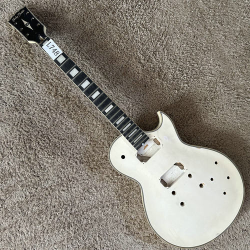 库存 Harley Benton 枫木贴面LP 电吉他custom 半成品DIY白色微瑕
