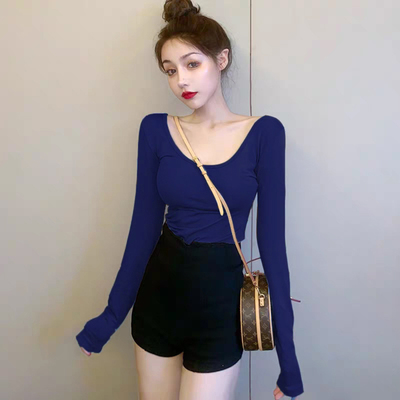 打底衫低领内搭大领莫代尔上衣