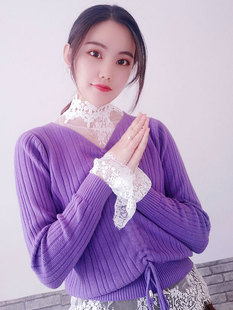 白色蕾丝打底衫女长袖内搭网纱很仙的上衣秋超仙洋气大码透明镂空