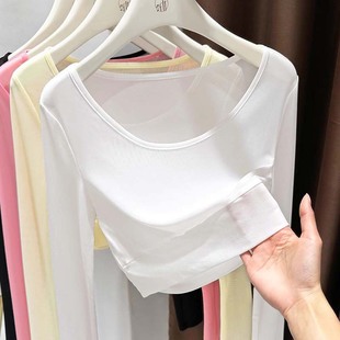 辣妹性感透视网纱长袖t恤女薄款露脐短款上衣夏外搭冰丝防晒罩衫