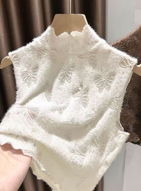 花边蕾丝假领子百搭女高档衣服领子太低神器内搭无袖打底衫秋冬女