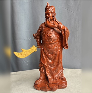关公红脸武财神关羽佛像摆件