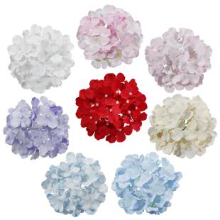 仿真花头 假花绢花婚庆装 饰红花 背景墙路引花diy插花花艺 绣球花
