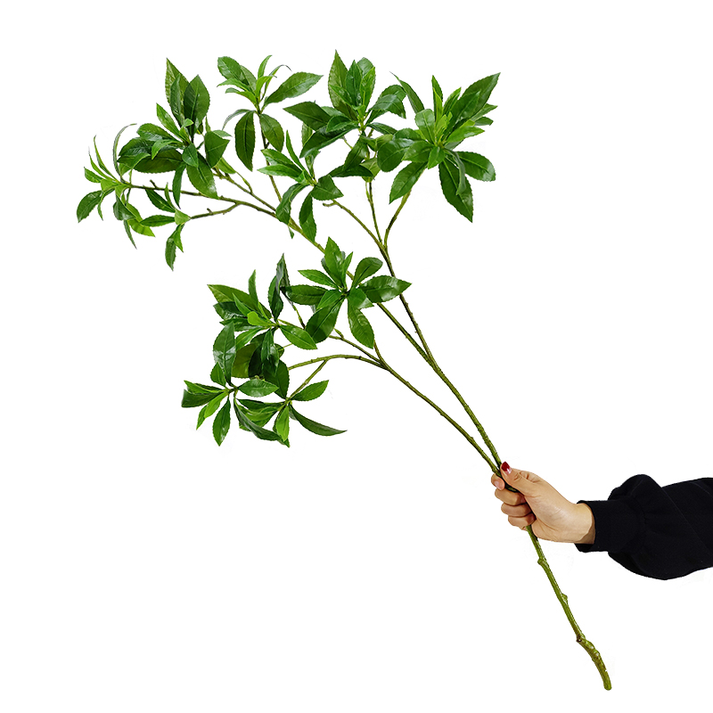 高档仿真绿植马醉木单支吊钟批发