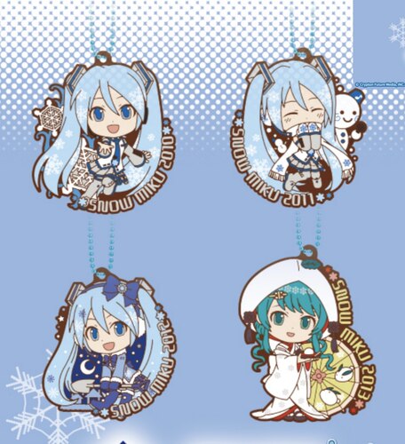 现货初音雪未来日版引进版SNOWMIKU EGF赏一番赏橡塑胶挂件钥匙扣