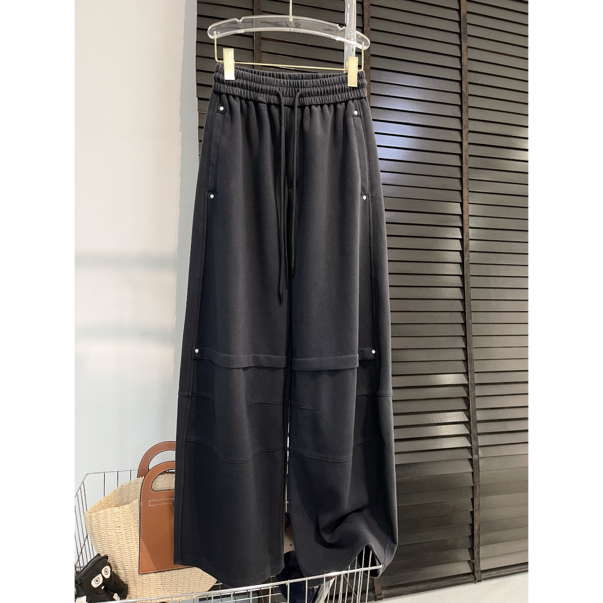 美式水洗高腰显瘦百搭舒适卫裤女