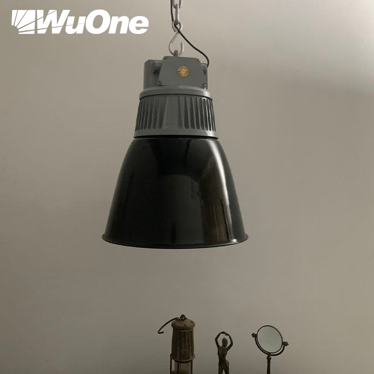 wuone灵光逸创复古工业风格loft创意餐厅酒吧简约单头铝材吊灯具