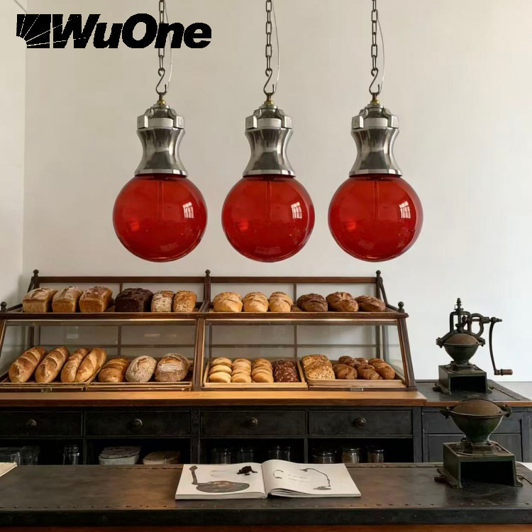 wuone灵光逸创复古工业风格吊灯个性创意餐厅客厅灯酒吧圆球灯具