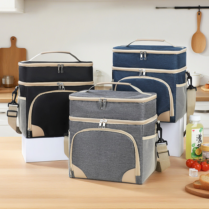 新款双层手提保温包防水户外野餐包双层牛津布冰包加厚保温袋,收纳整理,保温包,淘宝优惠券,粉丝福利购,淘宝优惠卷