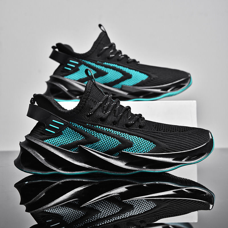 飞织男鞋2021新款秋冬季休闲运动鞋刀锋网面透气潮流学生跑鞋韩版