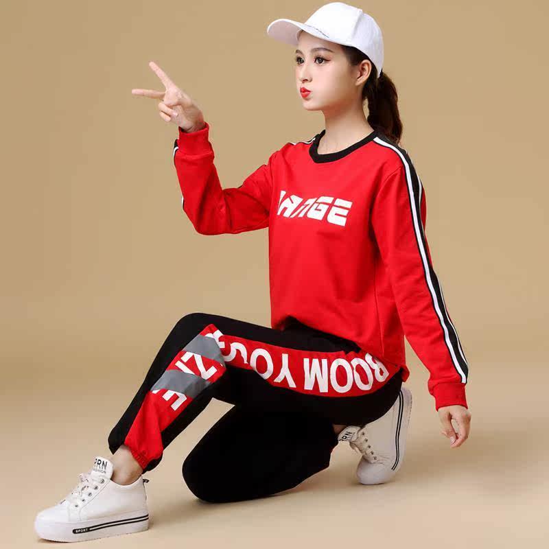 广场舞服装新款套装女春秋长袖卫衣运动健身服鬼步舞跳舞衣舞蹈服