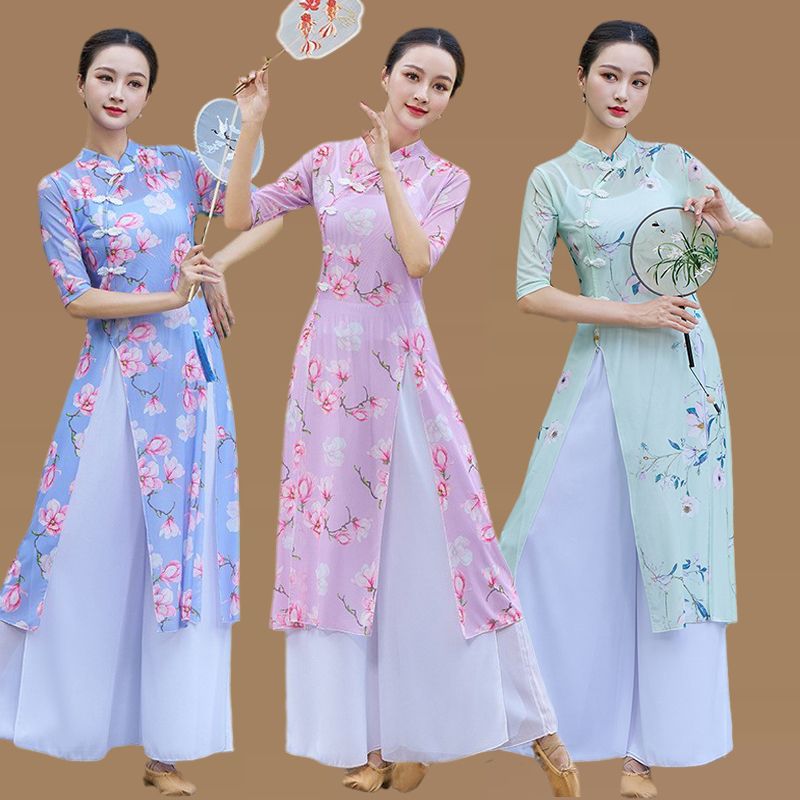 古典舞旗袍走秀演出服表