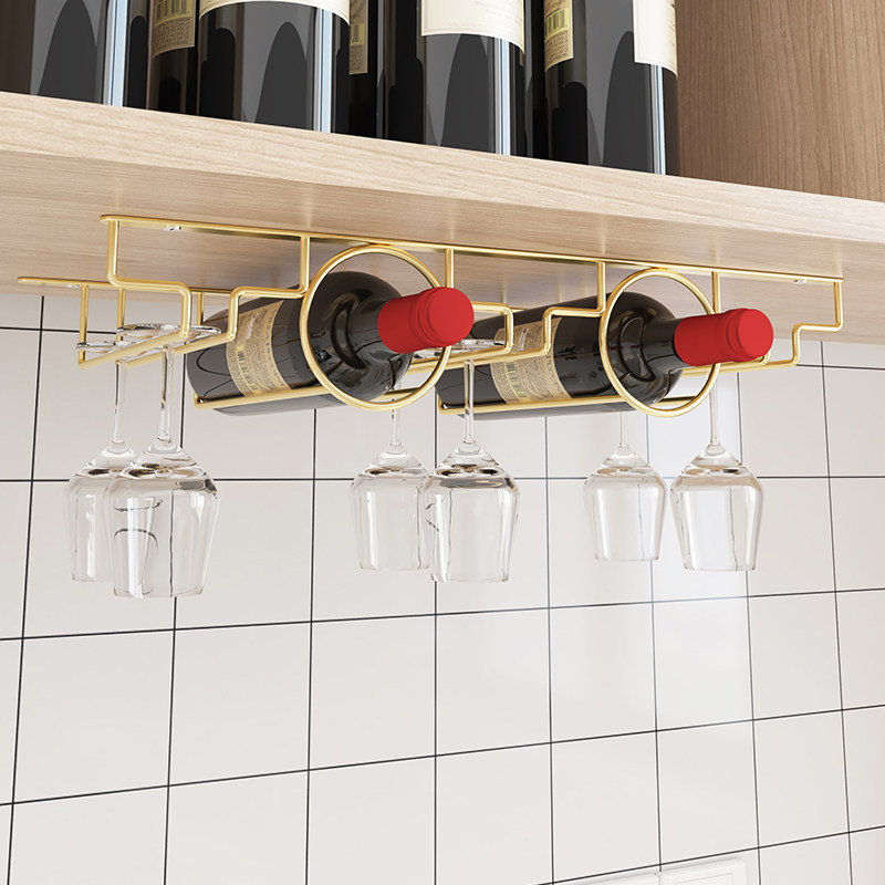 304不锈钢红酒架酒吧台高脚杯架j酒柜创意吊杯架家用红酒杯架摆件