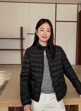 T.G-韩系通勤轻盈保暖内胆立领便携排骨羽绒服XJ25878