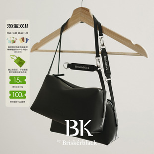 BK Puff Bag圆环泡芙包｜内外真皮可调节单肩腋下包Briskerblack