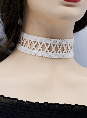 朋克PU皮choker项圈女机车颈带