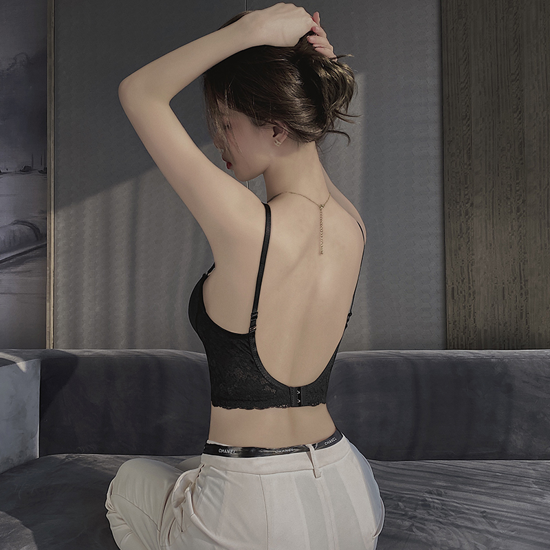 u型美背内衣女性感纯欲套装新款爆款聚拢收副乳文胸大胸显小