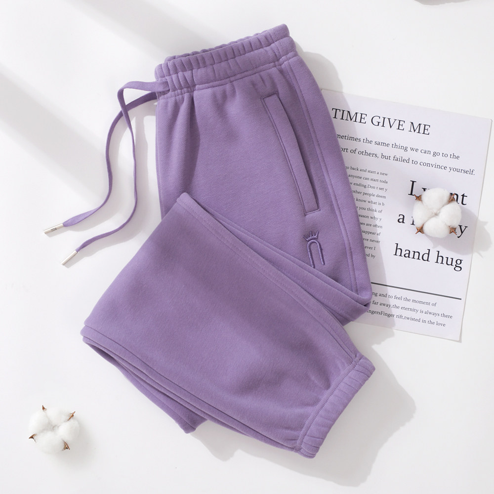 2025年春秋薄款九分小个子休闲运动裤女哈伦束脚裤加绒卫裤长裤子