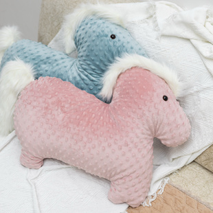 【原创】冰丝豆豆安抚马陪睡抱枕玩具毛绒公仔可啃咬宝宝婴儿玩偶