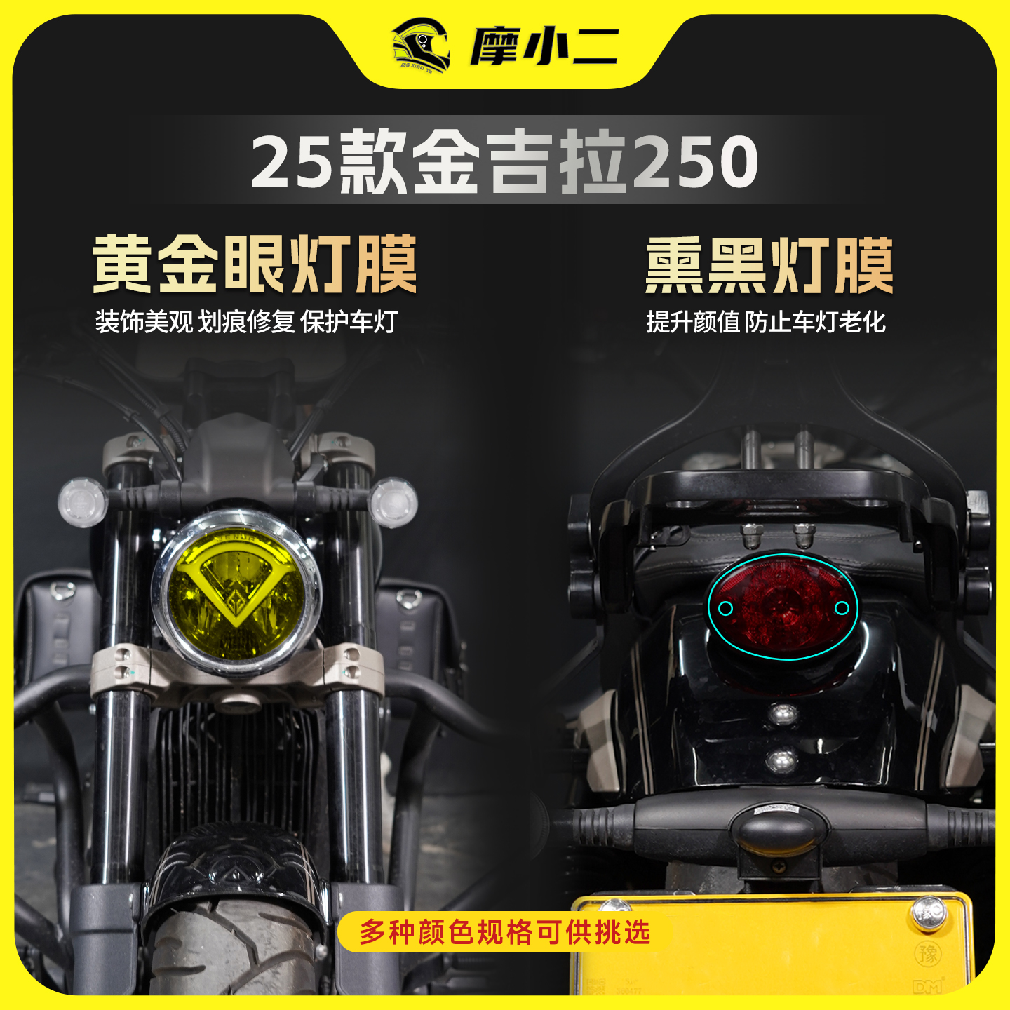 25款奔达金吉拉250灯膜