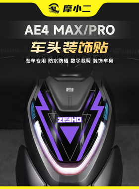 适用25款极核AE4 MAXPRO车头装饰贴防水个性拉花贴膜纸改装配件