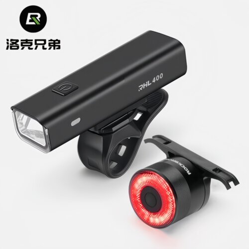 洛克兄弟自行车夜骑灯刹车尾灯
