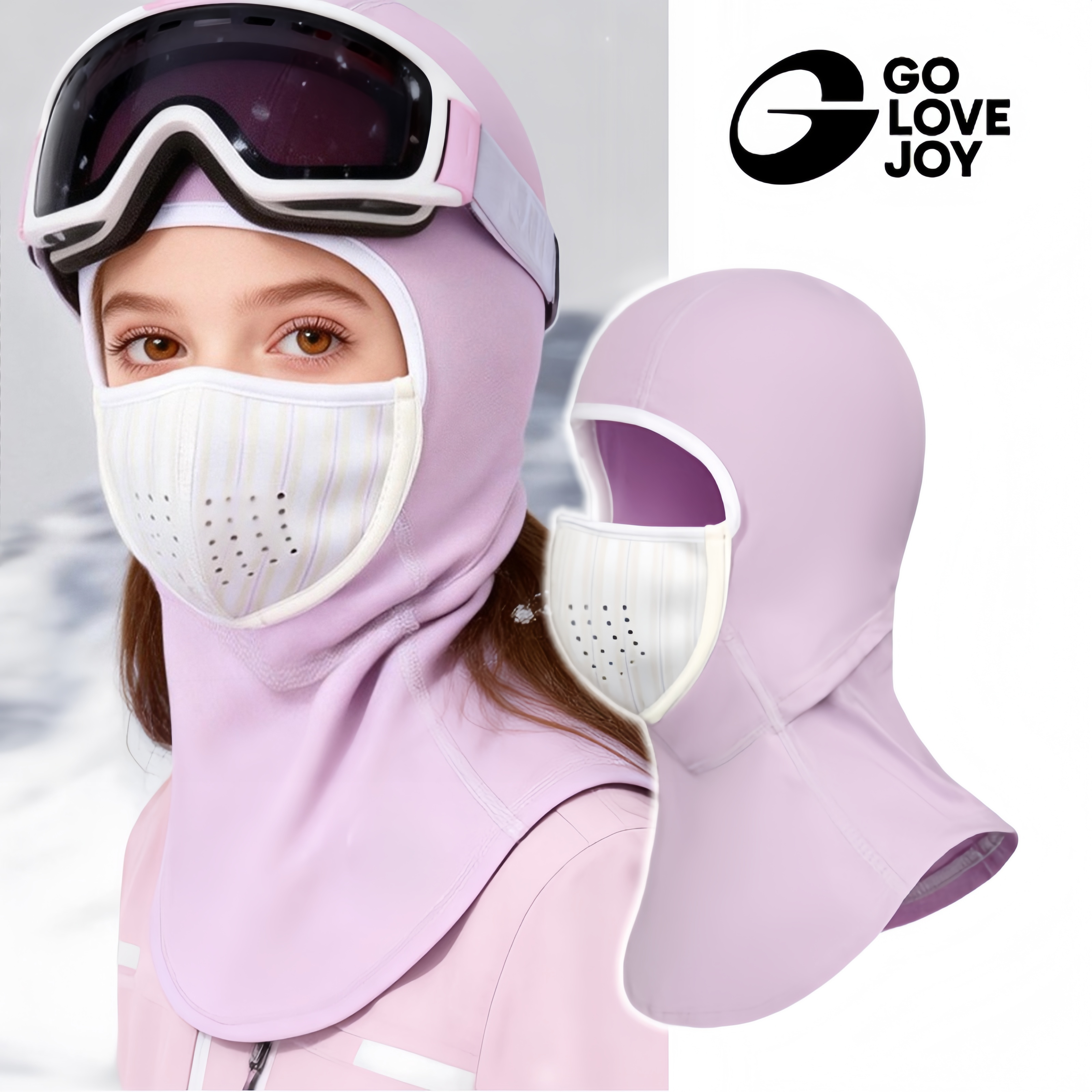 儿童滑雪面罩单双板防风冬季单板户外滑雪护脸磁吸力男女护脸头套