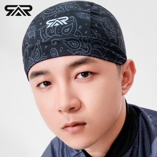 头套男摩托车夏季 防晒帽子 骑行小帽头盔内衬内胆骑车冰丝透气薄款