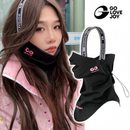 滑雪面罩女发带V脸头套男防风护脸冬季 保暖户外骑行秋冬加绒面巾