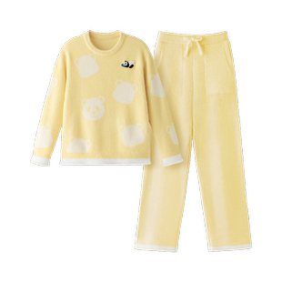 蕉内绒绒520Home男女士家居服套装半边绒长袖裤睡衣家居服冬季款