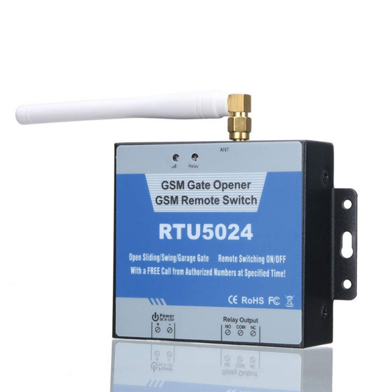 新版RTU5024 2G手机GSM车库门门禁控制器带掉电报警遥控自动门