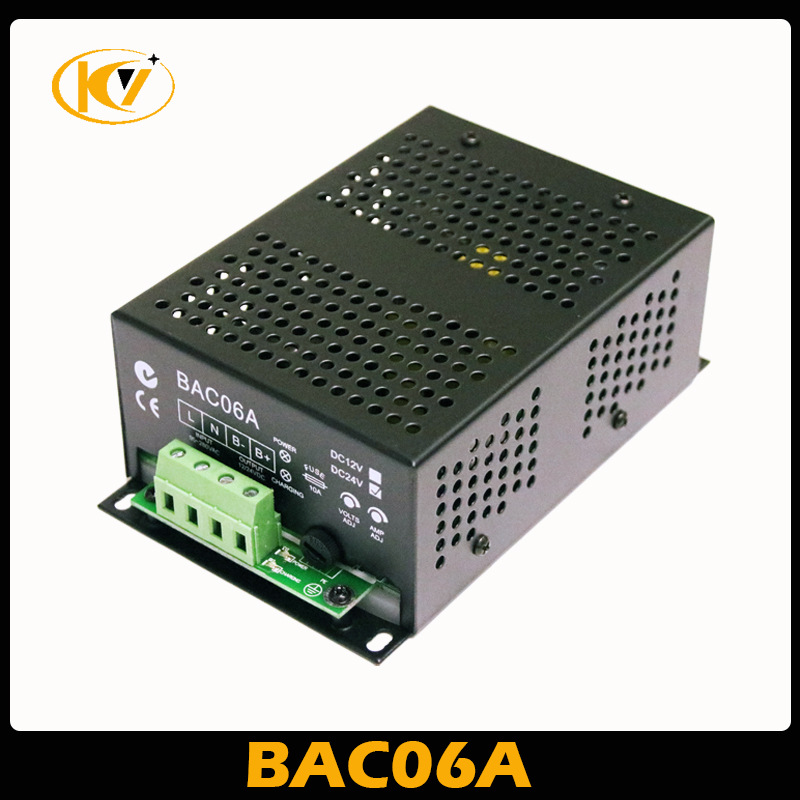 柴油发电机组充电器BAC06A开关型蓄电池电瓶浮充充电器6A 12V