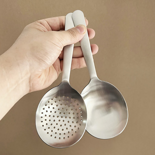 18/10不锈钢漏勺家用厨房短把豆花勺小号专用火锅漏勺豆腐脑勺子