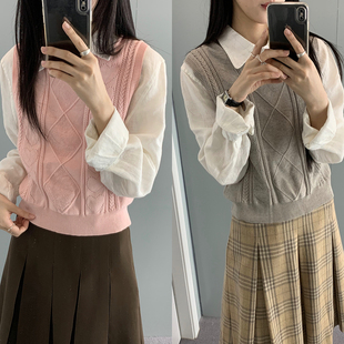 外mao尾dan针织背心 两色