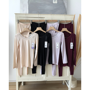 guan网400多 出口日dan 内衣打底套装 发热纤维