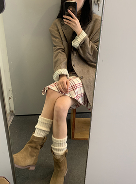 大厂库存尾huo两色靴子！羊琼皮！比出厂jia还低的价！