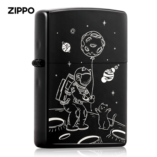 Zippo более светлый подлинный официальный флагманский флагман Zhibao Осуренная керосина легкая космическая прогулка, чтобы подарить своему парню подарок